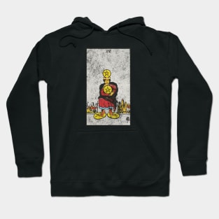 Four of pentacles tarot card (distressed) Hoodie